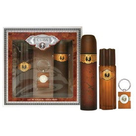 Cuba 3 Pcs Key Ring Gift Set Eau De Toilette