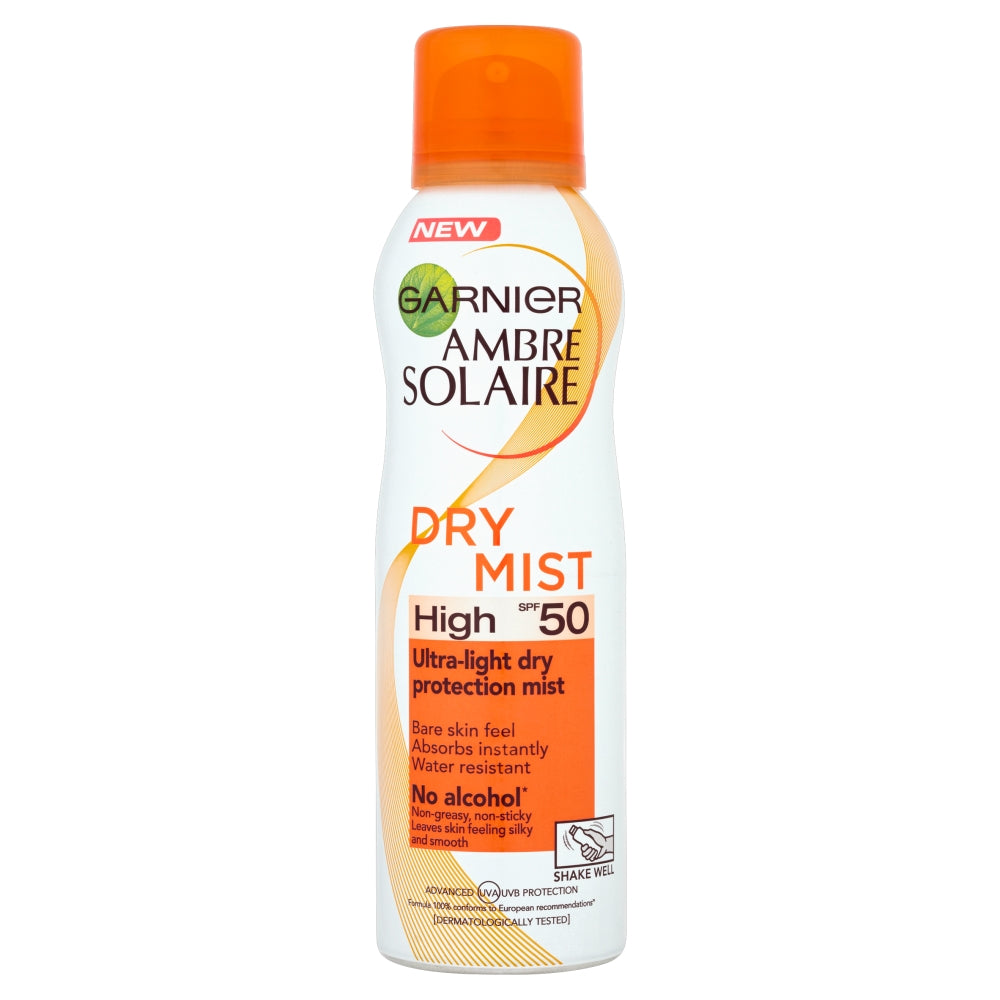 Garnier Ambre Solaire Dry Mist High SPF50 Ultra-Light Dry Protection Mist 200ml