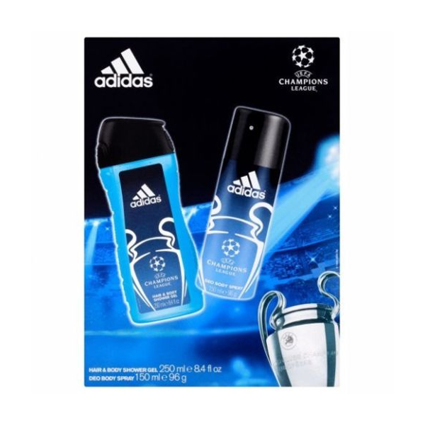 Adidas Champions League Body Spray & Hair And Body Shower Gel Duo Gift Set