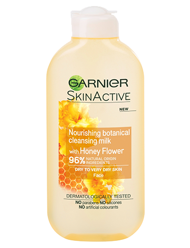 Garnier Natural Honey Flower Cleansing Milk Dry Skin 200ml