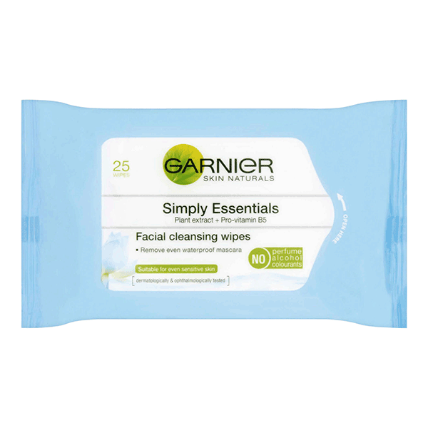 Garnier Simply Essentials Facial Cleansing Wipes 25 Wipes
