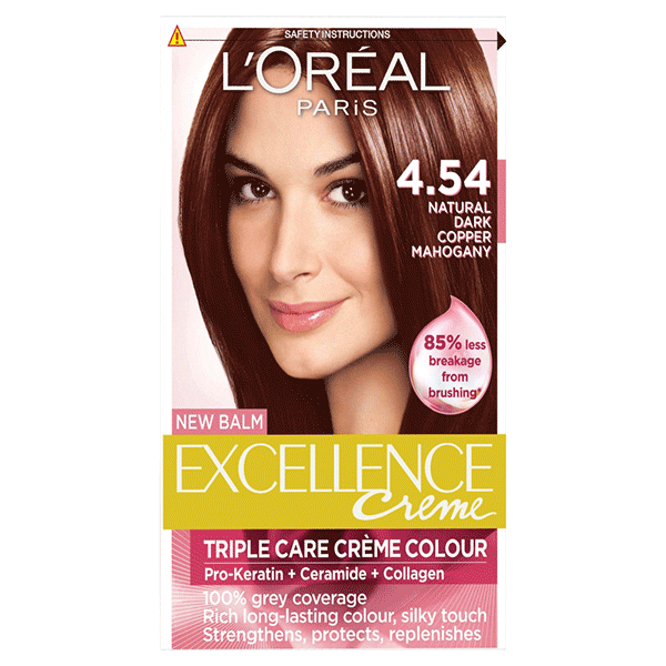 L'Oreal Excellence Creme Colour Natural Dark Copper Mahogany 4.54