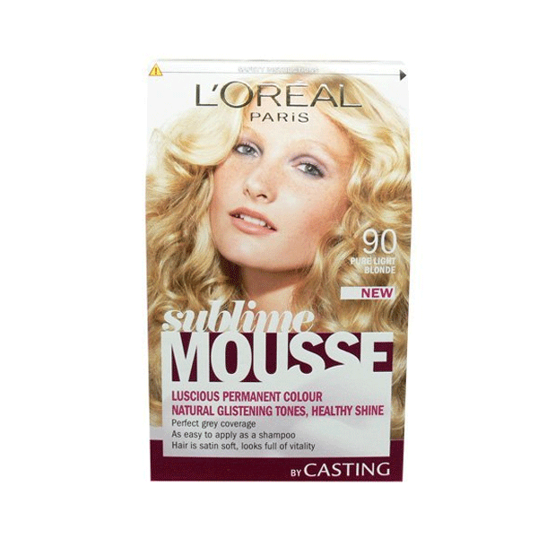 L'Oreal Sublime Mousse Permanent Hair Colour 90 Pure Light Blonde