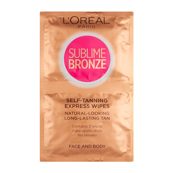 L'Oreal Sublime Self-Tan Wipes Face and Body 2 x 5.6ml