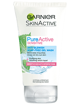 Pure Active Sensitive Anti Blemish Soap Free Face Wash 150ml