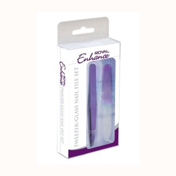 Royal Enhance Tweezer Glass Nail File Set ENHA026