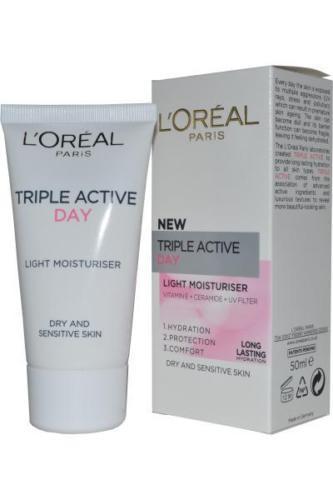 L'Oreal Dermo Expertise Triple Active Day Light Moisturiser Dry and Sensitive Skin 50ml