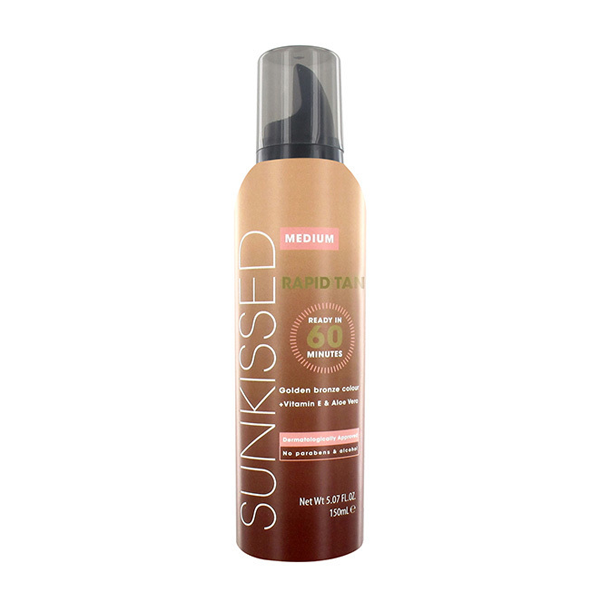 Sunkissed Rapid Tan Mousse With Vitamin E And Aloe Vera 150ml - Medium